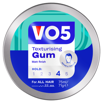 VO5 Men's 2x 'Texturising Gum' with Extra Firm Hold, Stylish Look, 75ml in Blue - Thumbnail 2