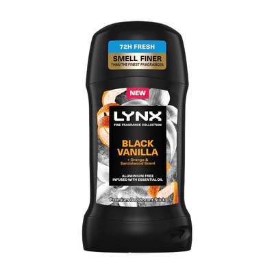 Lynx Men's 'Deodorant' Stick Black Vanilla with 72Hrs Freshness 50ml, 3pk in White - Thumbnail 2