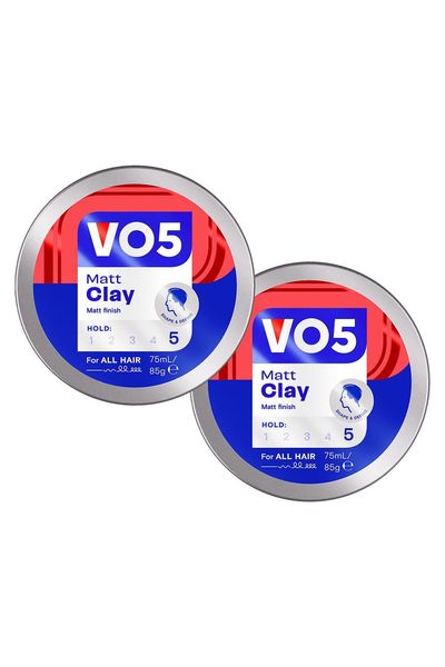 VO5 Men's 2x Extreme Style Extra Hold Matt 'Hair Clay', 75ml in Blue | Size: Small