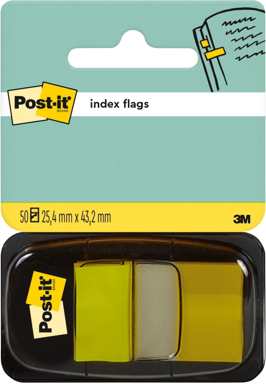 Post-it Index Tabs 25mm Yellow (600 Pack) 680-5 - Image 1
