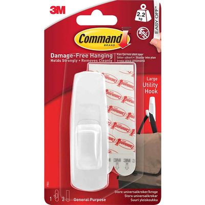 3M 7100134221 home storage hook Indoor Utility hook White 1 pc(s) - Thumbnail 2