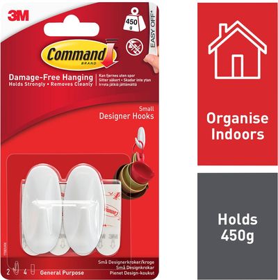 3M Command Small Oval Hooks with Command Adhesive Strips 17082
