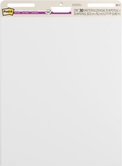 Post-It Super Sticky Self Stick Meeting Chart 30 Sheets Per Pad 635x762mm (Pack of 2) 7100380608