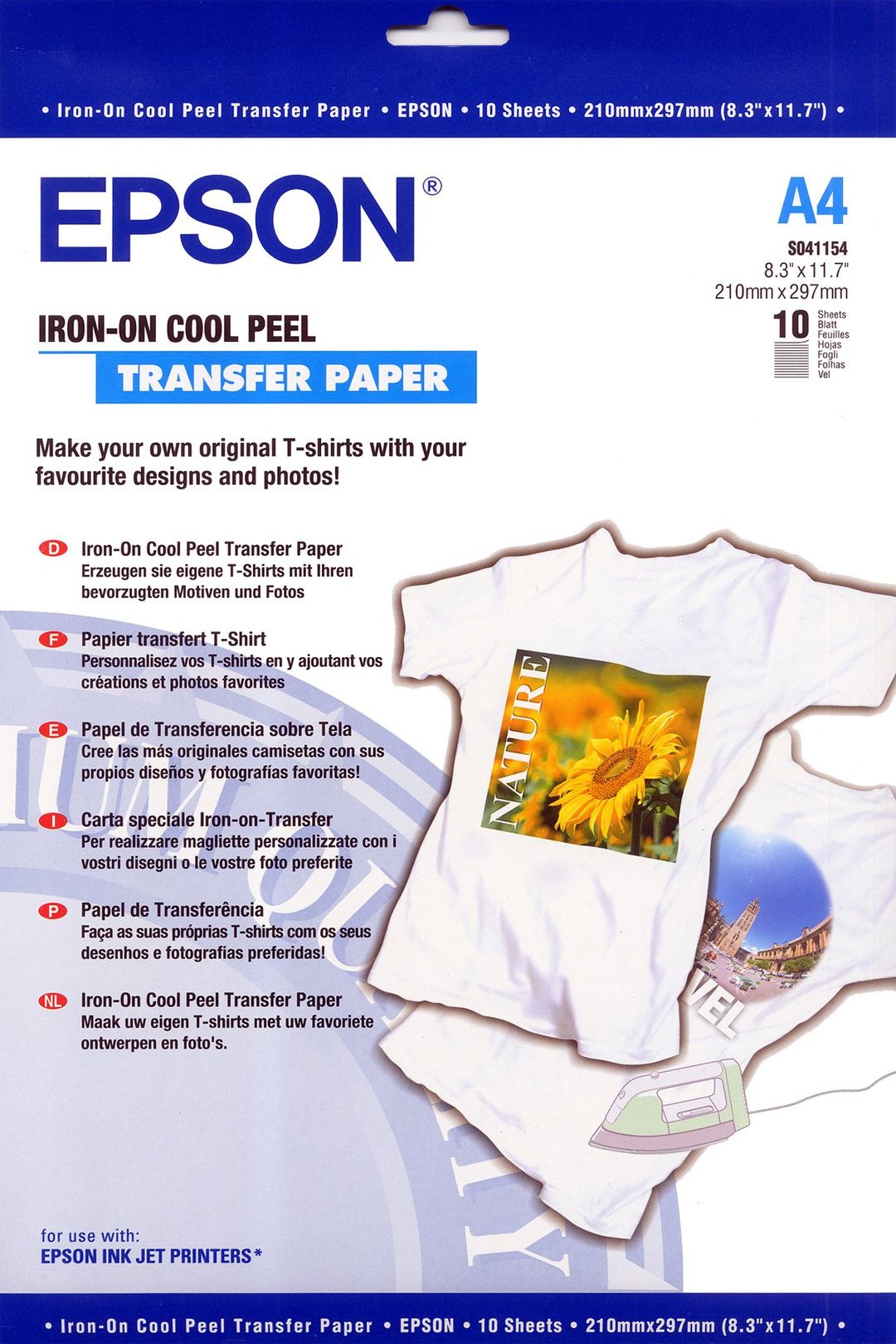 Epson Iron-on-Transfer Paper - A4 - 10 Sheets - Image 1