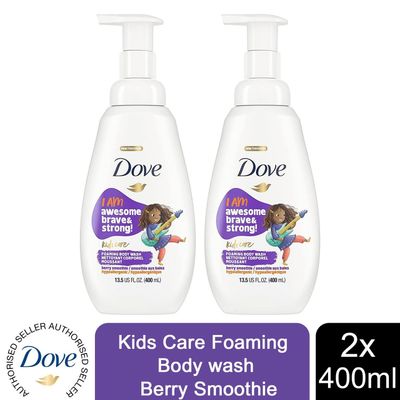 Dove Care 'Body Wash' Hypoallergenic Foaming, 3x 400ml in White