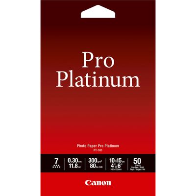 Canon PT-101 Pro Platinum Photo Paper 4x6 - 50 sheets