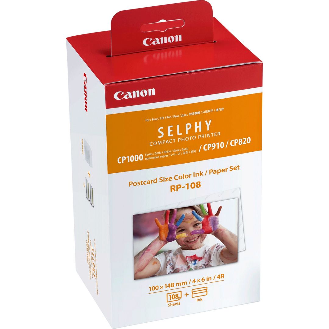 Canon RP-108 Colour Ink + 100 x 148 mm Paper Set 108 Sheets - Image 1