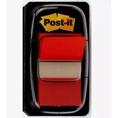 Post-It Index Flags Medium Red 25.4 mm x 43.2 mm 50 Flags/Dispenser 1 Dispenser/Pack - Thumbnail 2