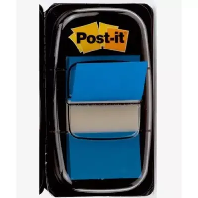 Post-It Index Flags Medium Blue 25.4 mm x 43.2 mm 50 Flags/Dispenser 1 Dispenser/Pack - Thumbnail 2