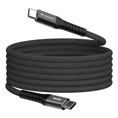 Verbatim Sync & Charge Magnetic Cable - 60W USB-C to USB-C 120 cm Black - Thumbnail 2