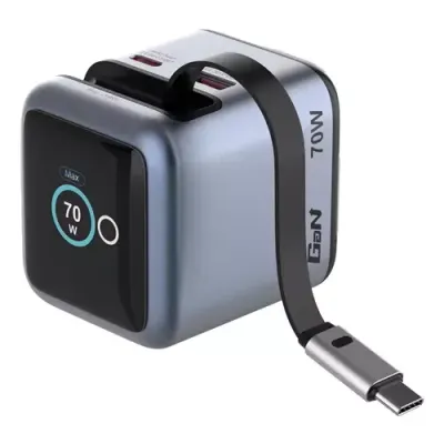 Verbatim Mini GaN Charger 70W with Display and USB-C cable - Thumbnail 2