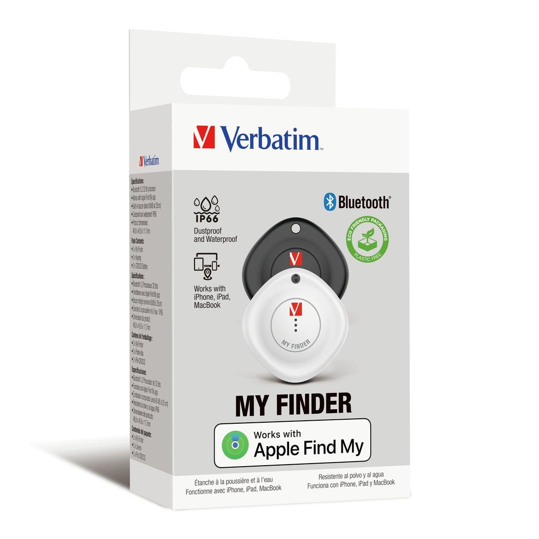Verbatim MYF-02 Bluetooth Item Finder 2 pack Black/White - Image 1