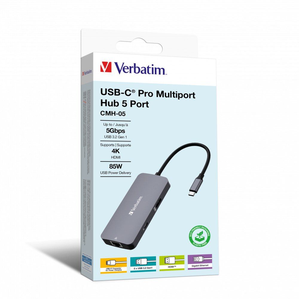 Verbatim CMH-05 USB Type-C 5000 Mbit/s Silver - Image 1