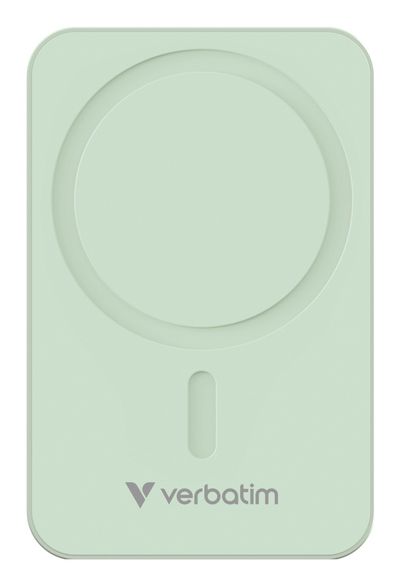 Verbatim Charge 'n' Go Essentials Magnetic Wireless Power Bank 20000 mAh Green