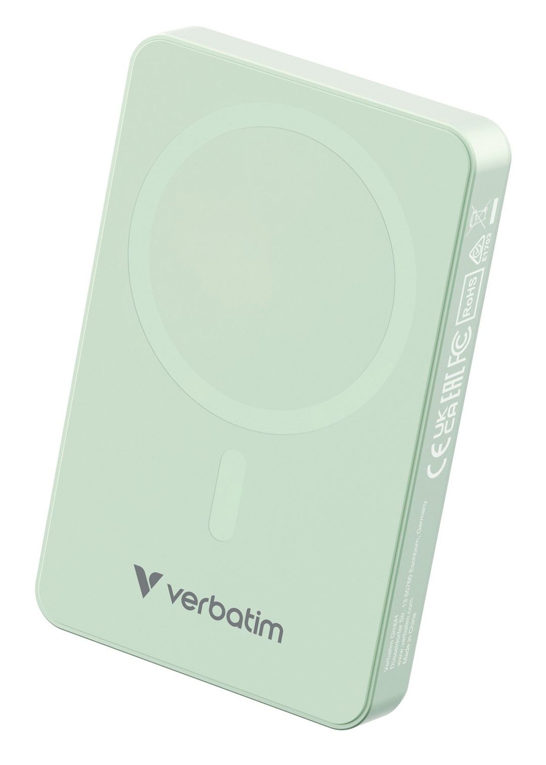 Verbatim Charge 'n' Go Essentials Magnetic Wireless Power Bank 10000 mAh Green - Image 1