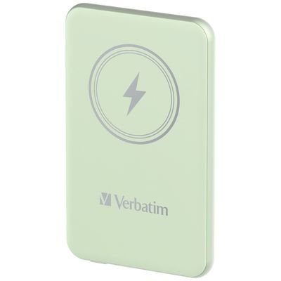 Verbatim Charge 'n' Go Magnetic Wireless Power Bank 5000mAh Green