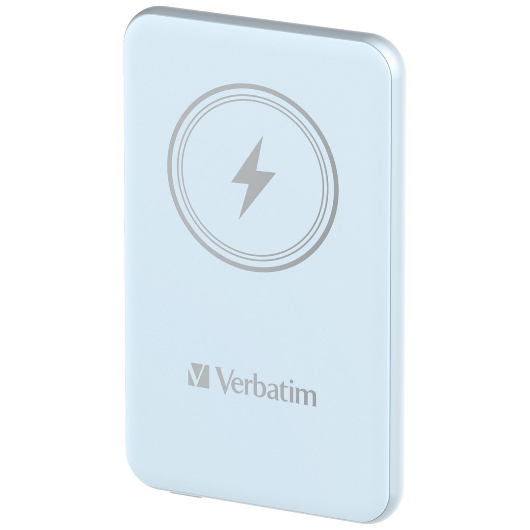 Verbatim Charge 'n' Go Magnetic Wireless Power Bank 5000mAh Blue - Image 1