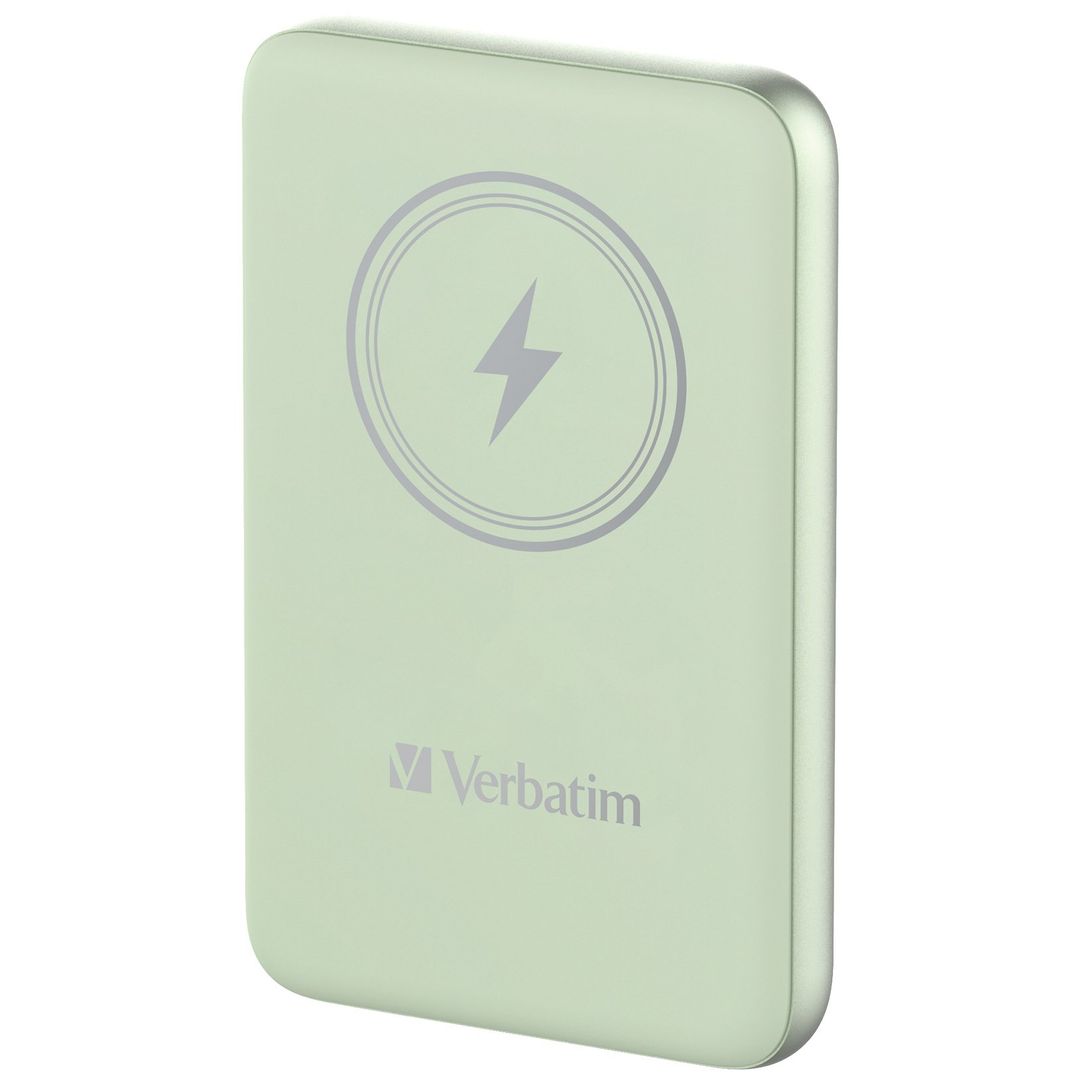 Verbatim Charge 'n' Go Magnetic Wireless Power Bank 10000mAh Green - Image 1