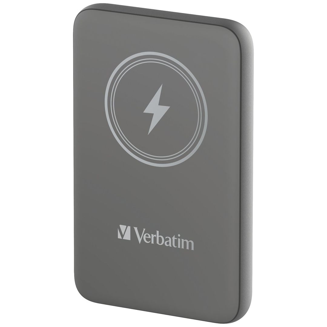 Verbatim Charge 'n' Go Magnetic Wireless Power Bank 10000mAh Grey - Image 1