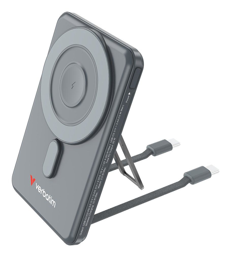 Verbatim Charge'n'Go 2C Power Bank 5000 mAh Grey - Image 1