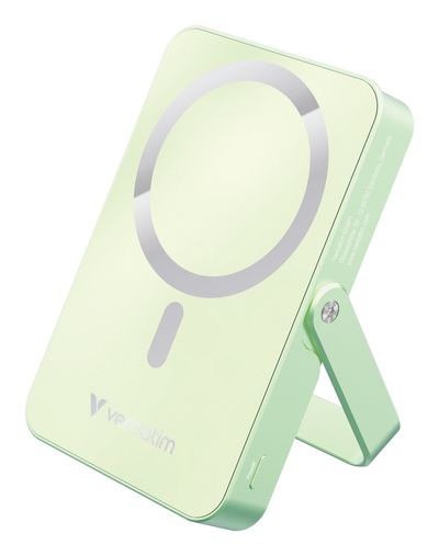 Verbatim Charge 'n' Go Magnetic Wireless Power Bank with stand - 10000 mAh Green