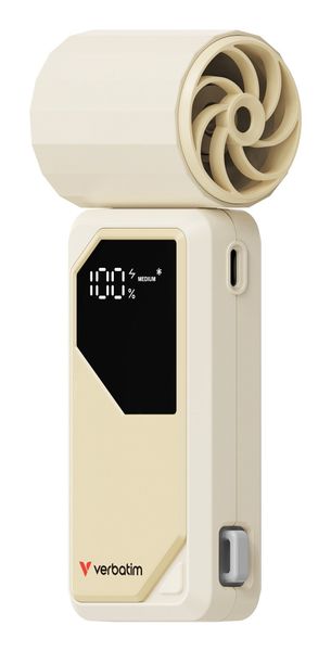 Verbatim Cool’n’Go AirJet Handheld Fan White/Silver
