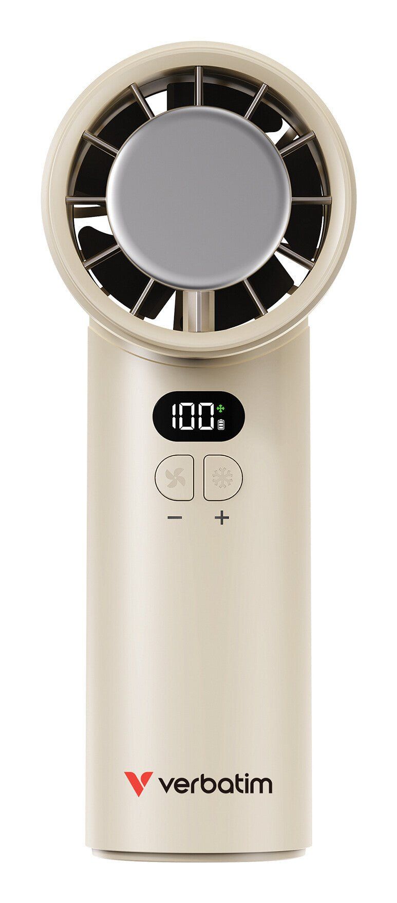 Verbatim Cool’n’Go IceTouch Handheld Fan White/Silver - Image 1