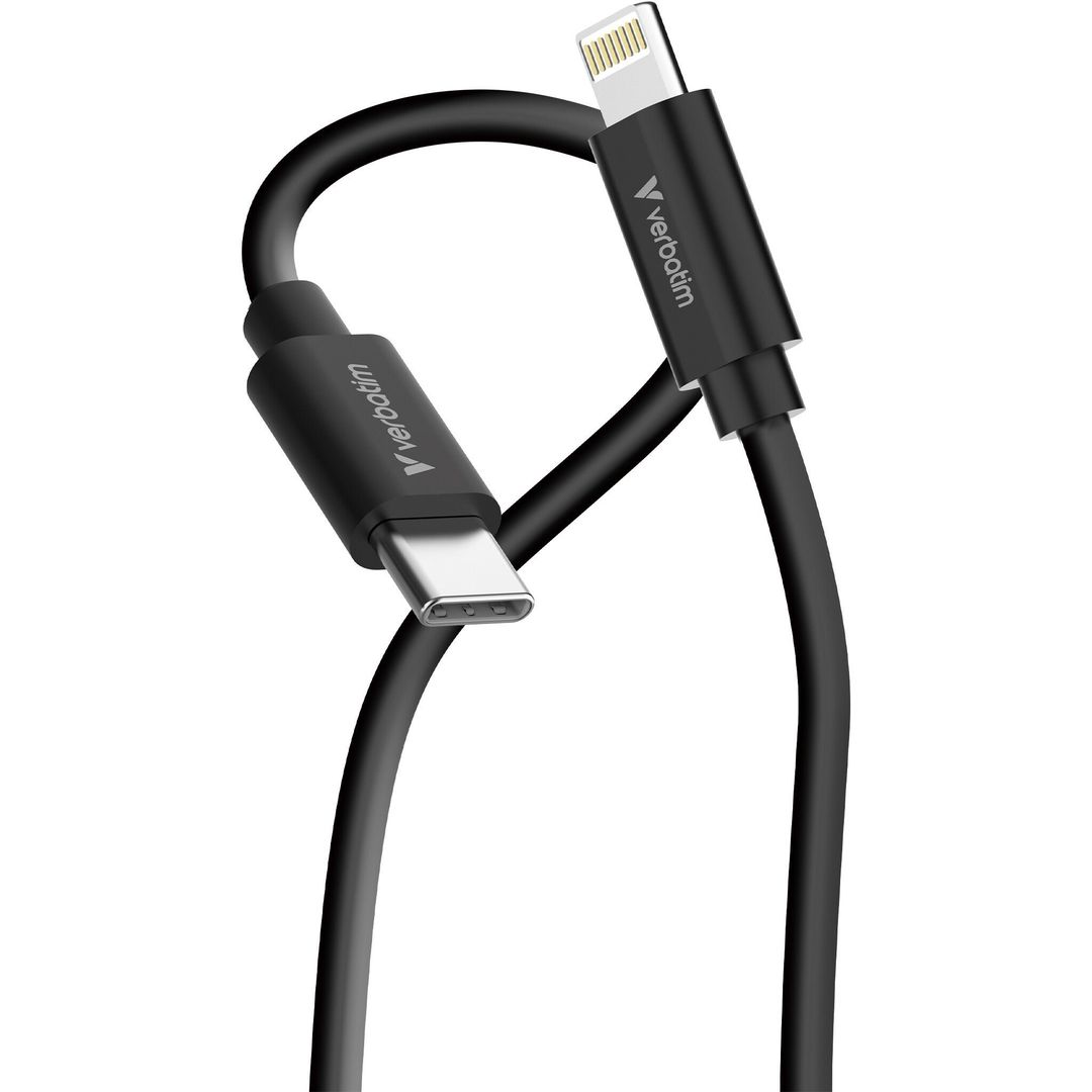 Verbatim Essentials Sync & Charge USB-C to Lightning Cables - Image 1
