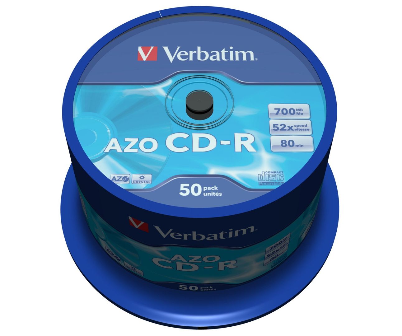 Verbatim CD-R AZO Crystal 700 MB 52x 50 pc(s) - Image 1