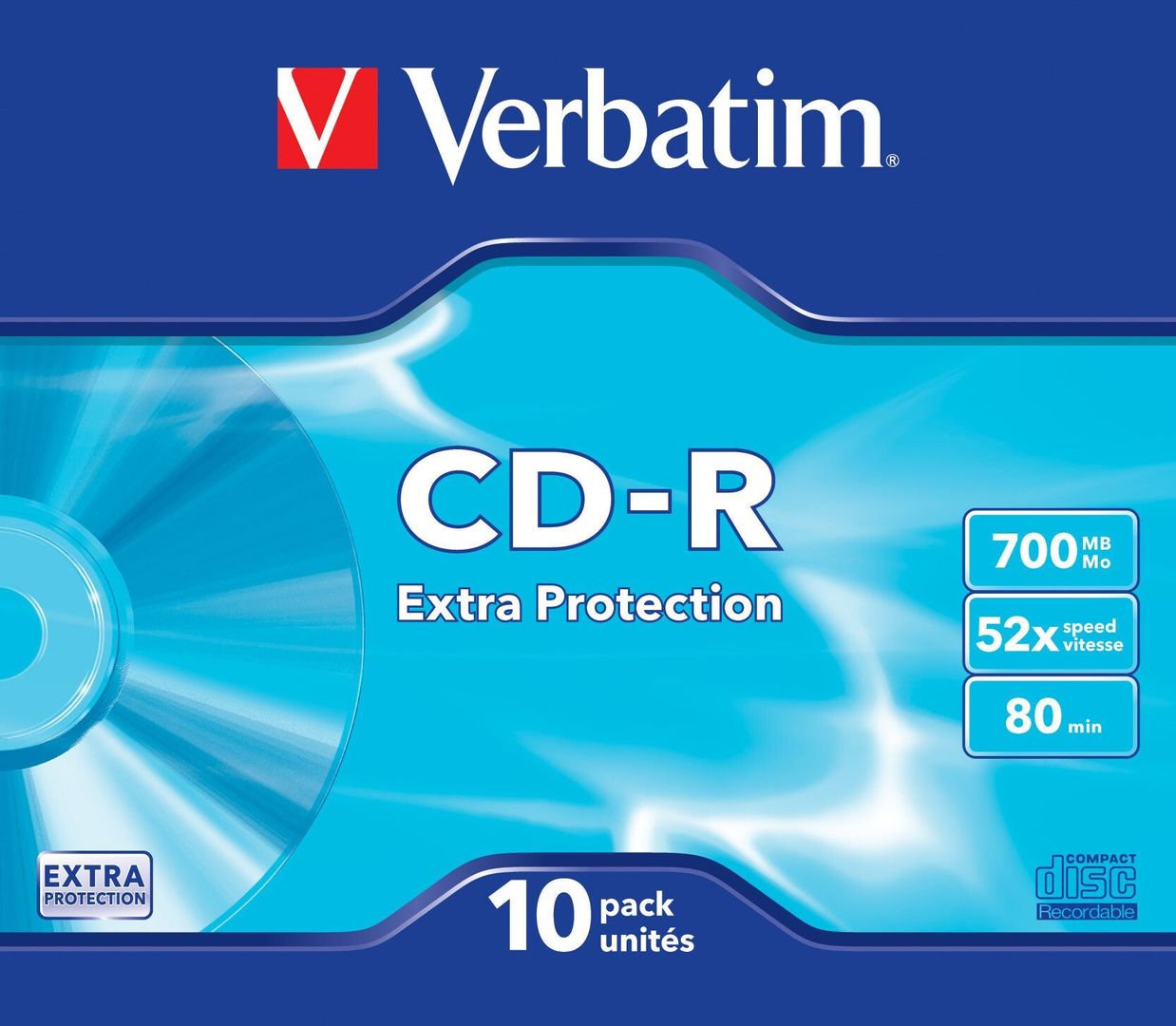 Verbatim CD-R Extra Protection 700 MB 52x 10 pc(s) - Image 1