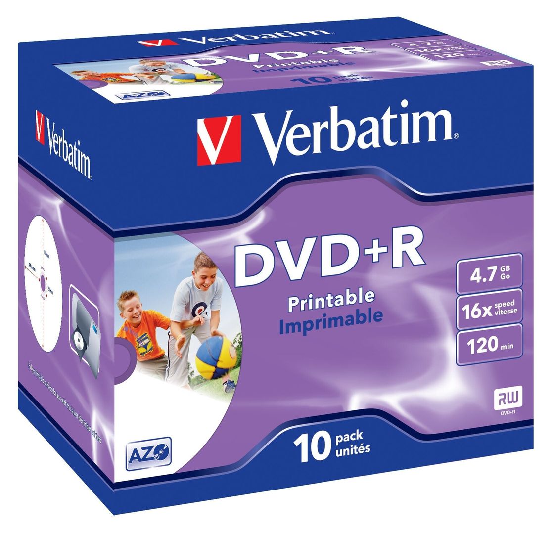Verbatim DVD+R Wide Inkjet Printable ID Brand - Image 1