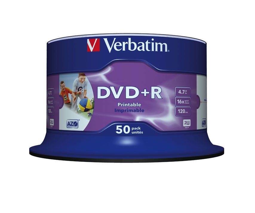 Verbatim DVD+R Wide Inkjet Printable No ID Brand - Image 1