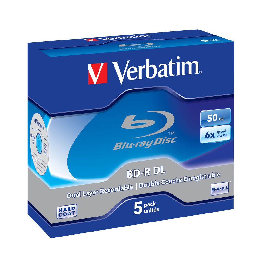 Verbatim 43748 blank Blu-Ray disc BD-R 50 GB 5 pc(s) - Image 1