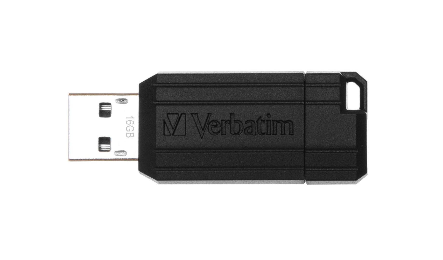 Verbatim PinStripe - USB Drive 16 GB - Black - Image 1
