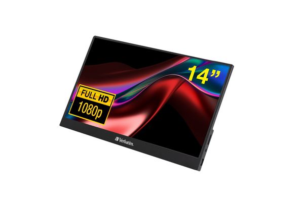 Verbatim 49590 computer monitor 35.6 cm (14") 1920 x 1080 pixels Full HD LCD Black