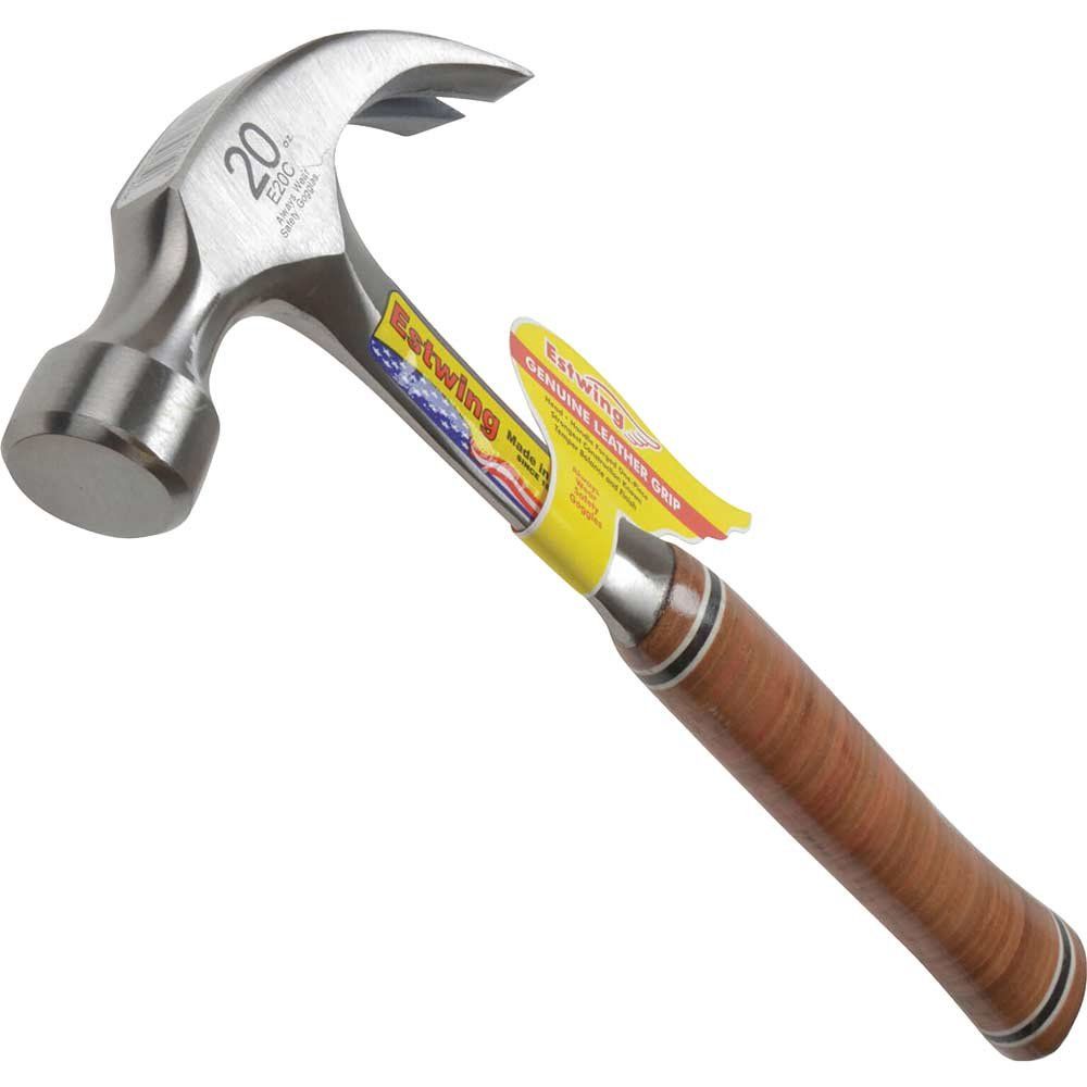 Estwing E20C E20C Curved Claw Hammer - Leather Grip 560G (20Oz) - Image 1