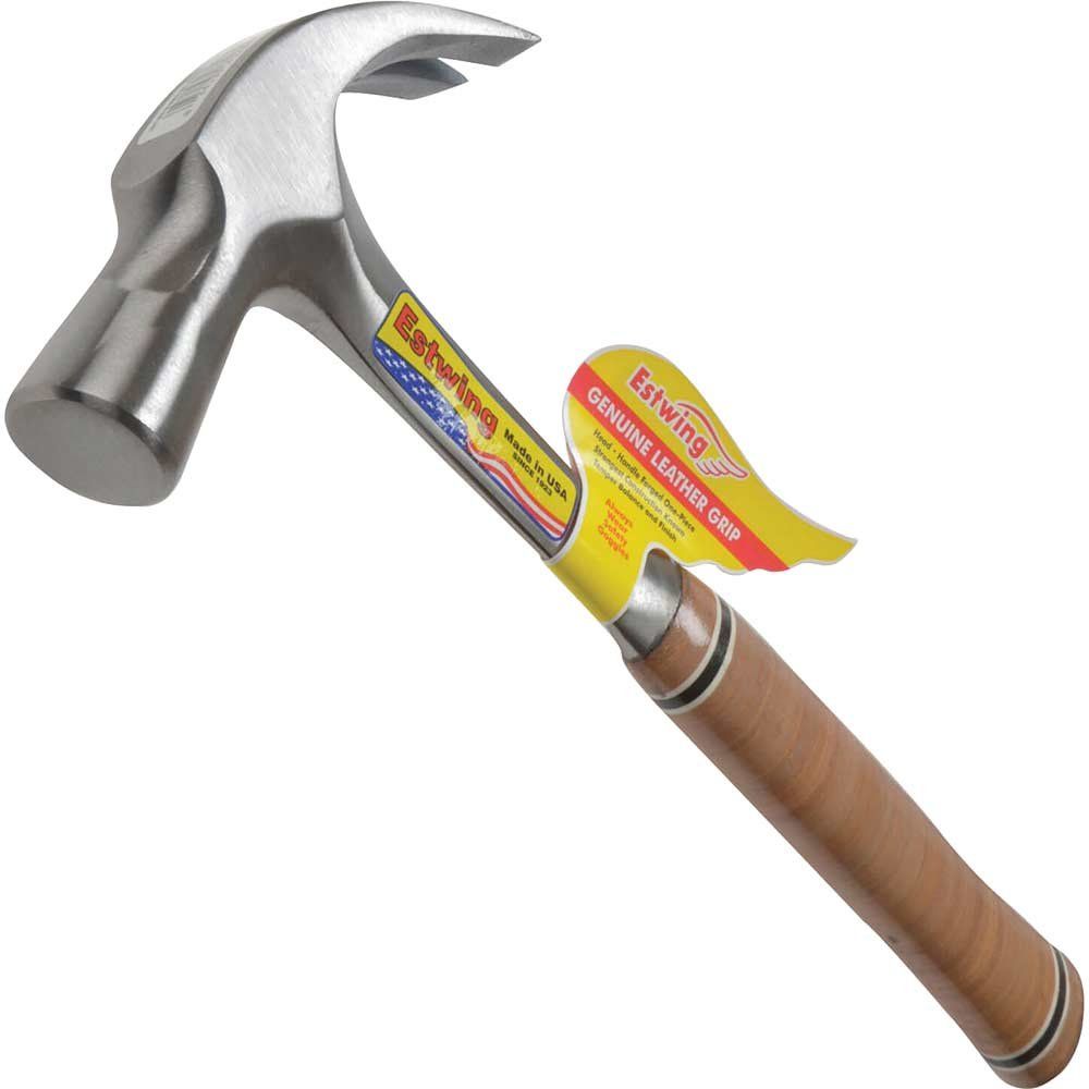 Estwing E24C E24C Curved Claw Hammer - Leather Grip 680G (24Oz) - Image 1