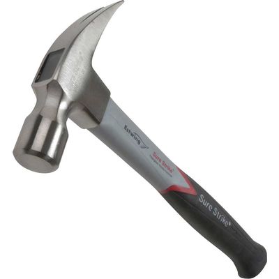 Estwing EMRF20S Surestrike Straight Claw Hammer Fibreglass Shaft 570G (20Oz)