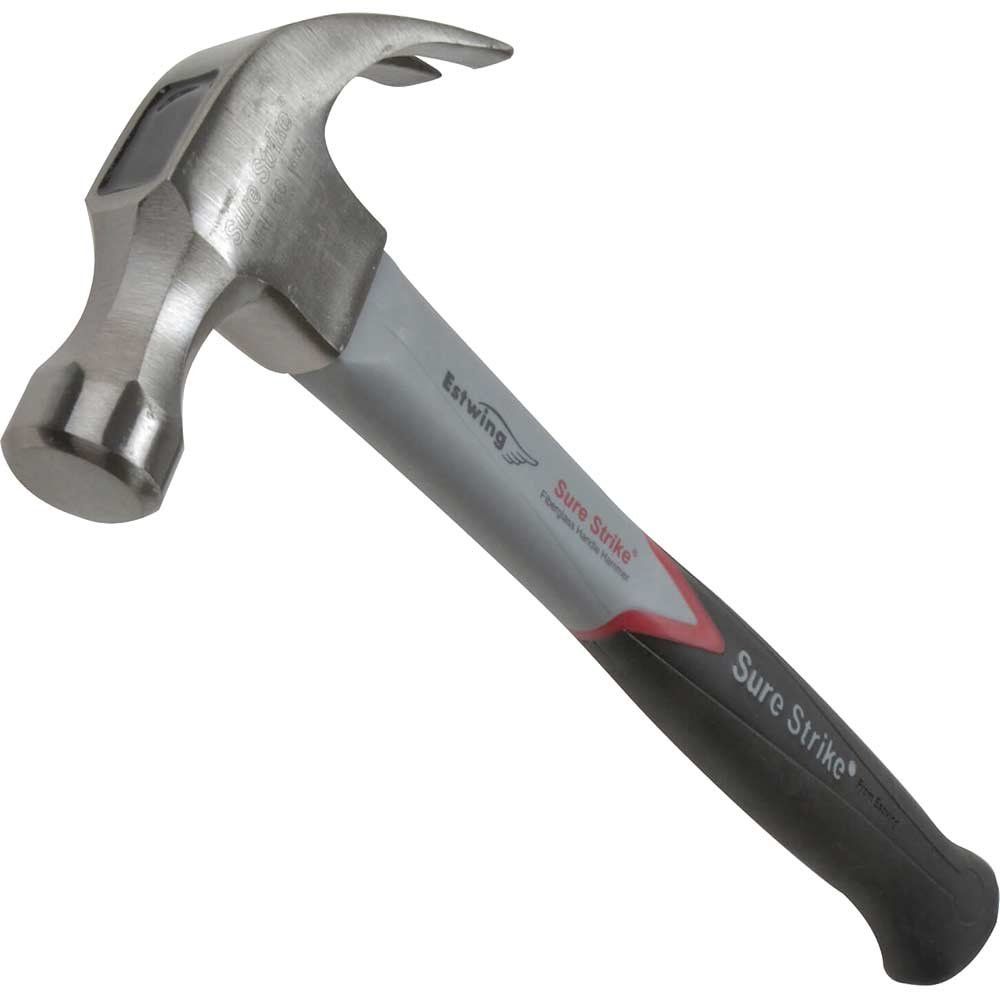 Estwing EMRF16C Emrf16C Surestrike Curved Claw Hammer Fibreglass Shaft 450G (16Oz) - Image 1