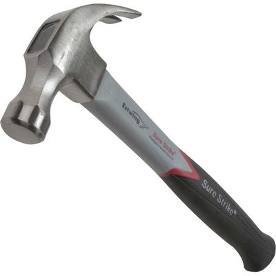 Estwing EMRF16C Emrf16C Surestrike Curved Claw Hammer Fibreglass Shaft 450G (16Oz)