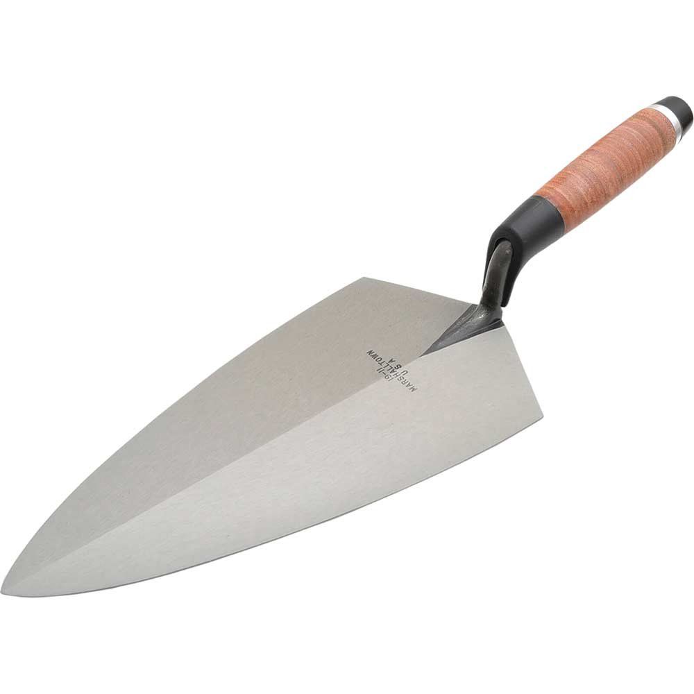 Marshalltown M1910L 19L Philadelphia Pattern Brick Trowel Leather Handle 10In - Image 1