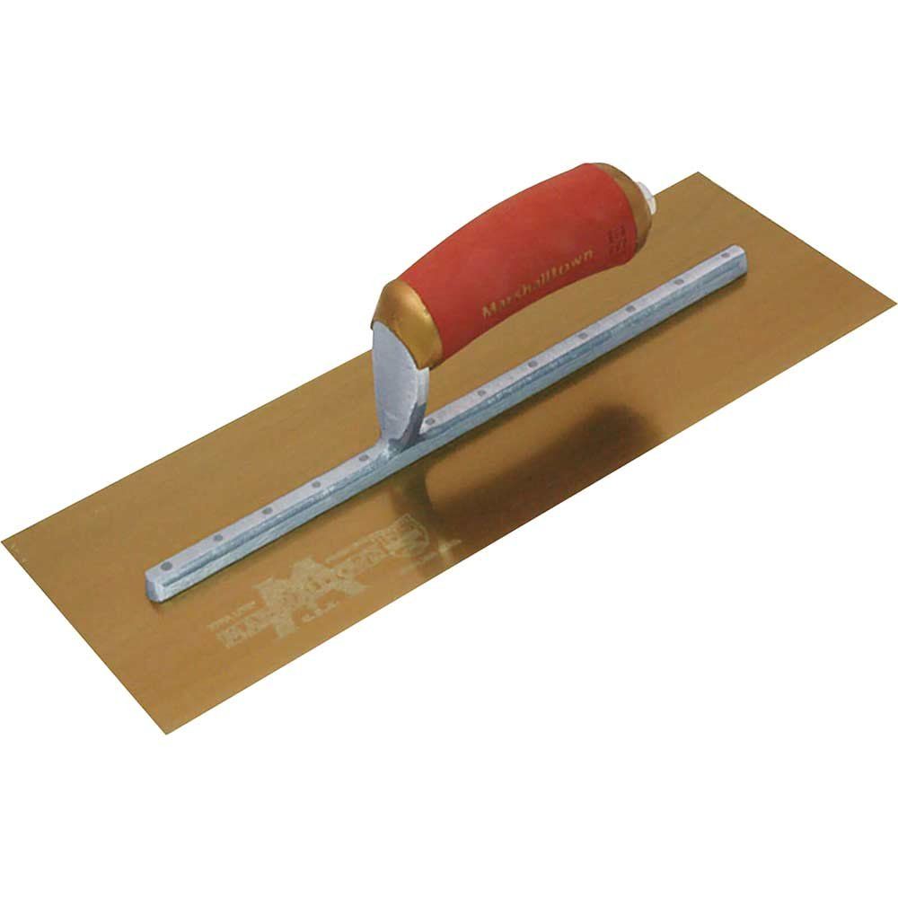 Marshalltown Gold Stainless Steel Pre-Worn Plasterers Trowel - Image 1
