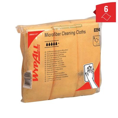 WypAll 8394 cleaning cloth Microfibre Yellow 6 pc(s)
