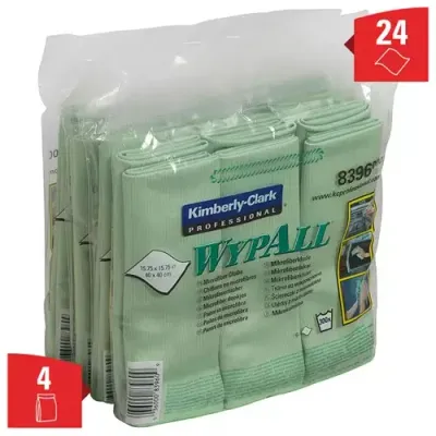 WypAll 8396 cleaning cloth Microfibre Green 6 pc(s) - Thumbnail 2