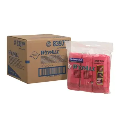 WypAll 8397 cleaning cloth Microfibre Red 6 pc(s) - Thumbnail 2