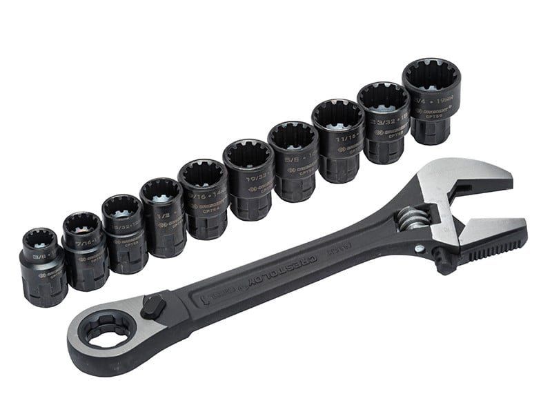 Crescent® CPTAW8 X6™ Pass-Thru™ Adjustable Wrench Set 11 Piece - Image 1