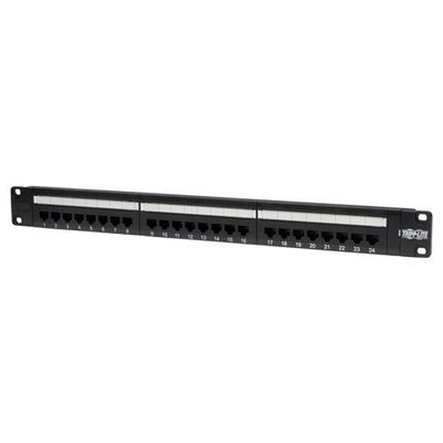 Tripp Lite N052-024 24-Port 1U Rack-Mount Cat5e 110 Patch Panel, 568B, RJ45 Ethernet, TAA