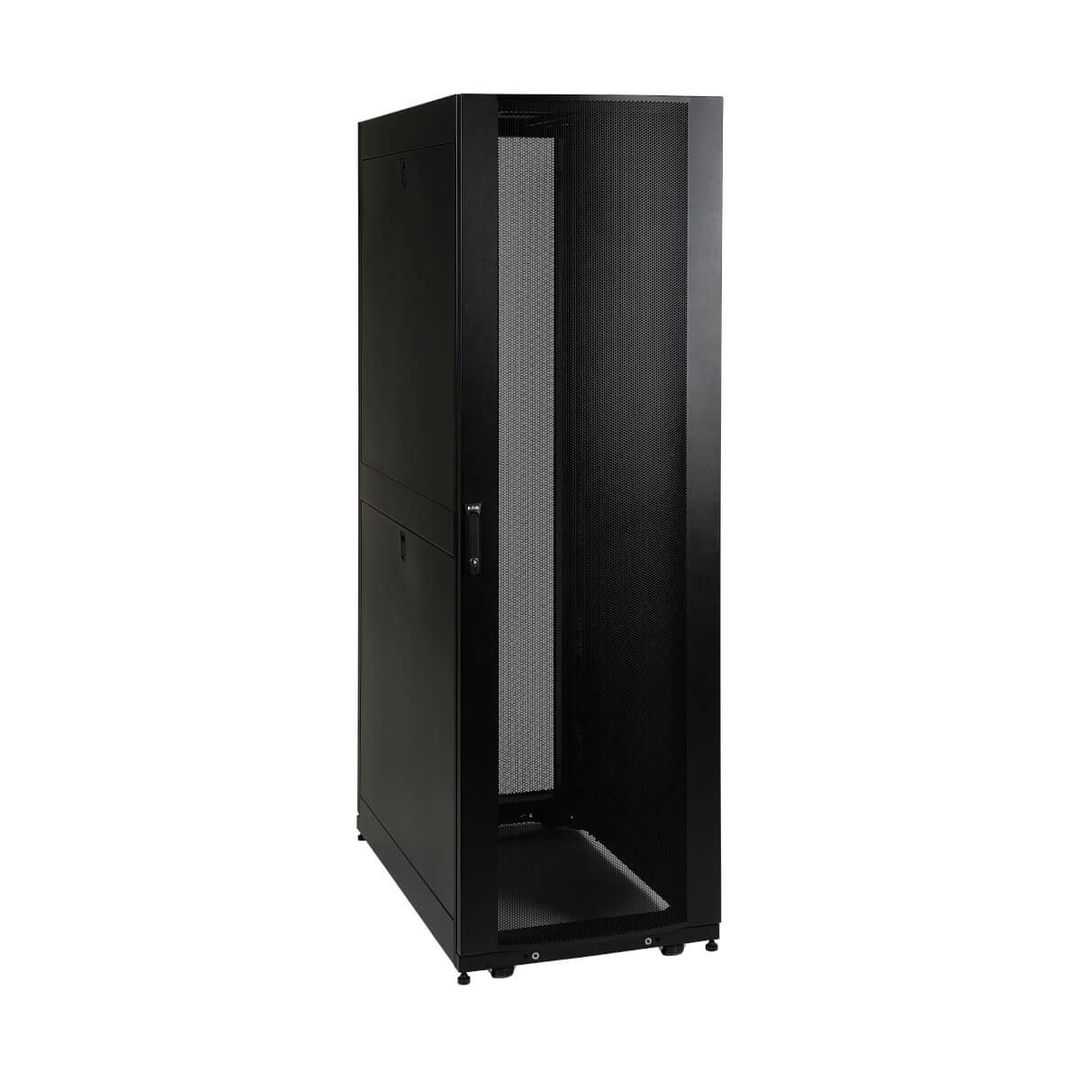 Tripp Lite SR42UB SmartRack 42U Standard-Depth Rack Enclosure Cabinet with Doors and Side Panels - Image 1