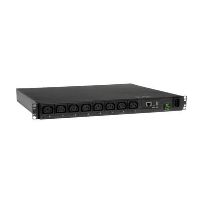 Tripp Lite PDUMH15HVNET 2.5kW Single-Phase 208/230V Switched PDU - LX Platform 8 C13 Outlets C14 Input 2m Cord 1U Rack-Mount TAA