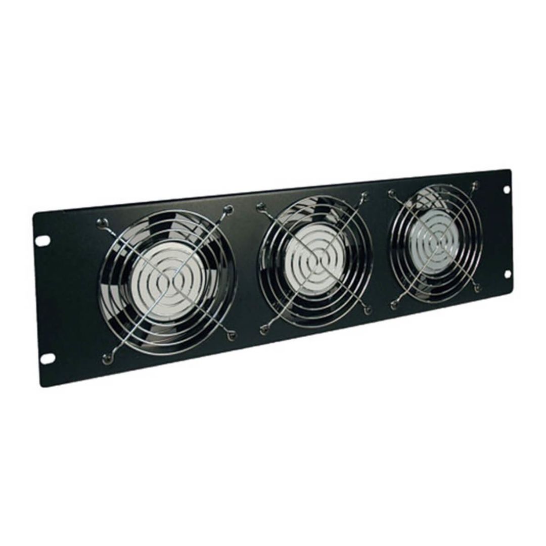 Tripp Lite SRXFAN3U SmartRack 3U Fan Panel - 3 208-240V high-performance fans; 315 CFM; C14 inlet - Image 1